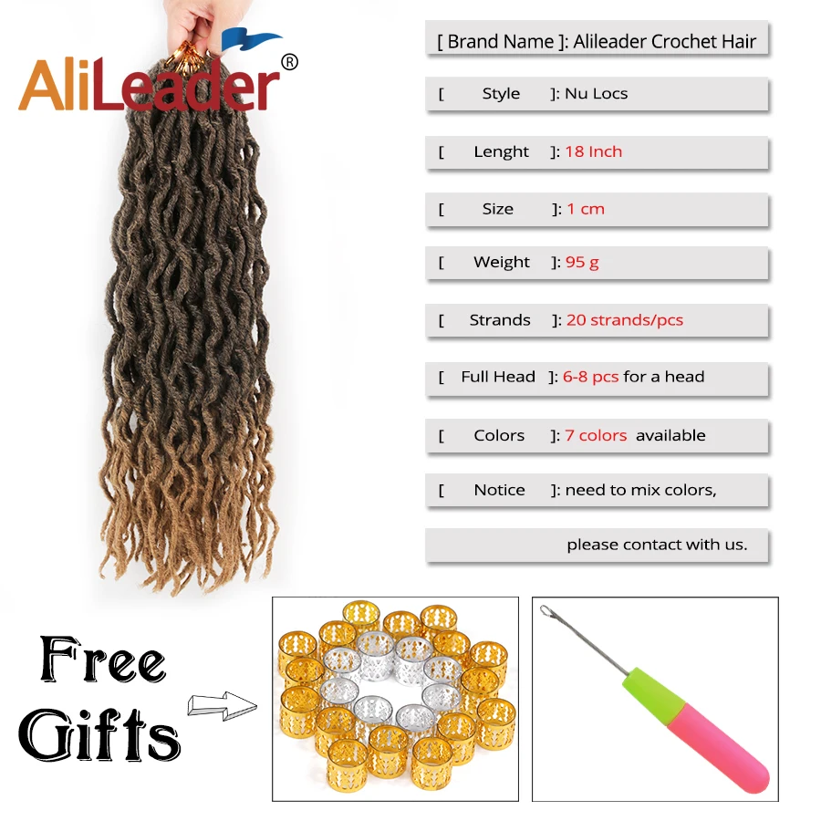 Alileader 12/18 дюйма искусственные Locs Синтетические Искусственные локоны в стиле Crochet