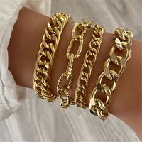 2021 trend personality punk style alloy luxury stainless steel ladies bracelet jewelry lightweight women exclusive