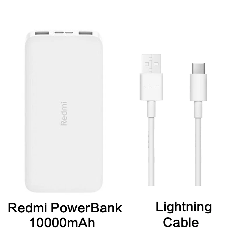 Внешний аккумулятор Xiaomi Redmi ёмкость 10000мАч/20000мАч поддержка быстрой зарядки QC