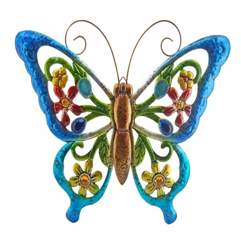 

Metal Butterfly Wall Art Hanging Decor Sculpture for Patio Garden Backyard Indoor Outdoor Bathroom Bedroom Living Room