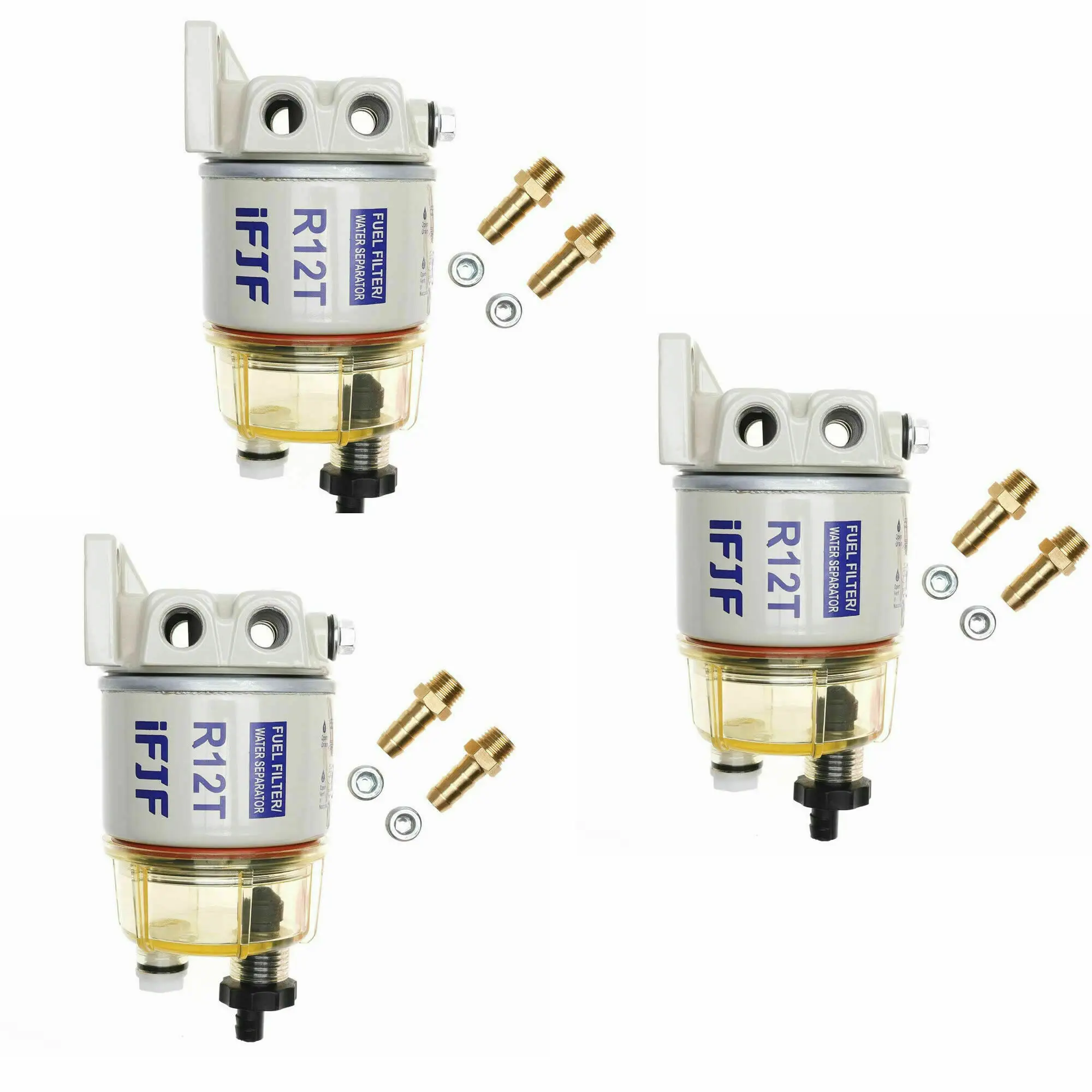 3 шт. R12T топливный/Водяной сепаратор дизельный двигатель для Racor 140R 120AT S3240 NPT ZG1/4 19