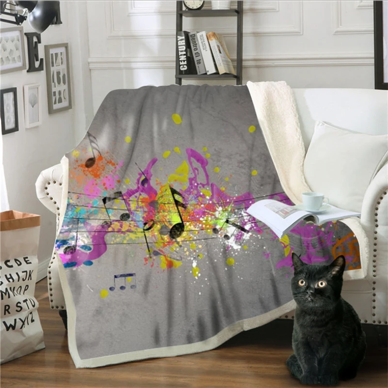 Рождественские украшения для дома одеяло s кровати музыкальный символ узор