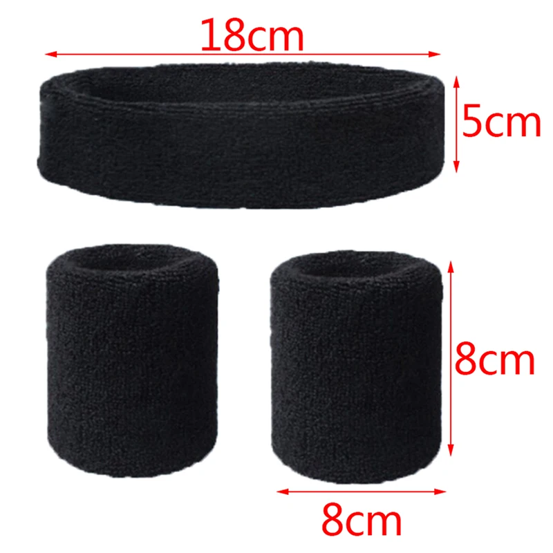 

1pc Black Wristband Sports Sweatband Handband Sweatband Wristband Support Bracket Wrapped Protective Elastic Sweatband