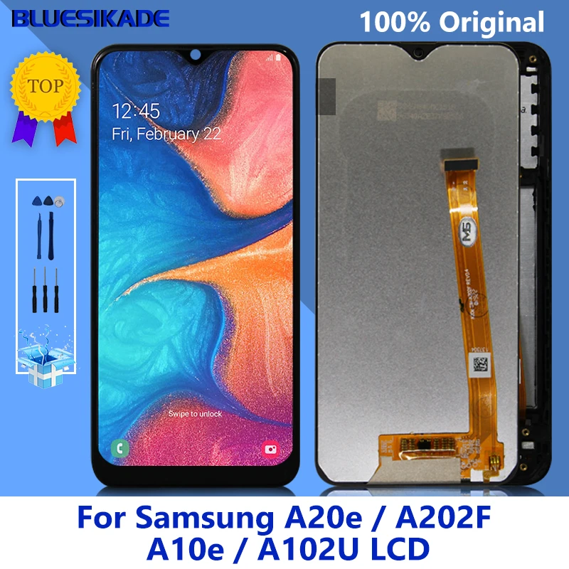 ЖК-дисплей для Samsung Galaxy A20E 5 8 дюйма A202 SM-A202F/DS сенсорный экран с дигитайзером A102F A10E