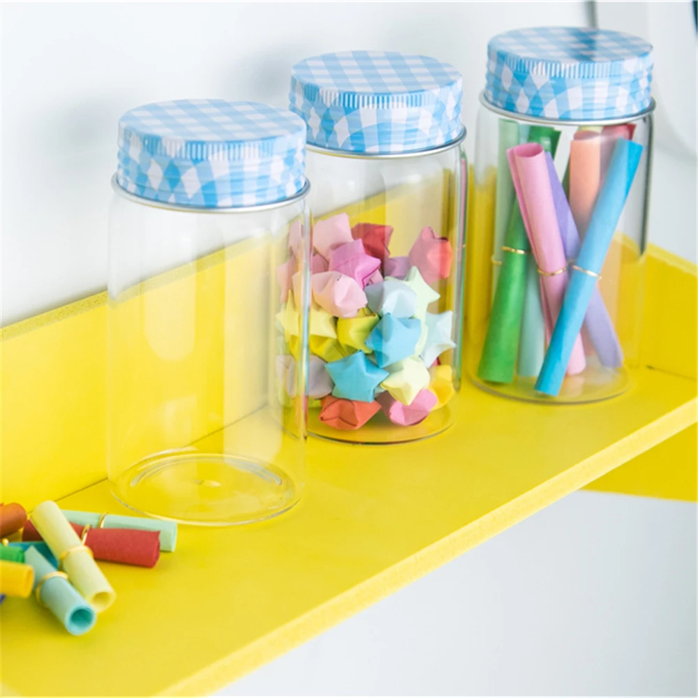 100ml Customized Glass Jars Chromatic Aluminium Cap Empty Clear Vitreous Vials Refillable Containers 12pcs