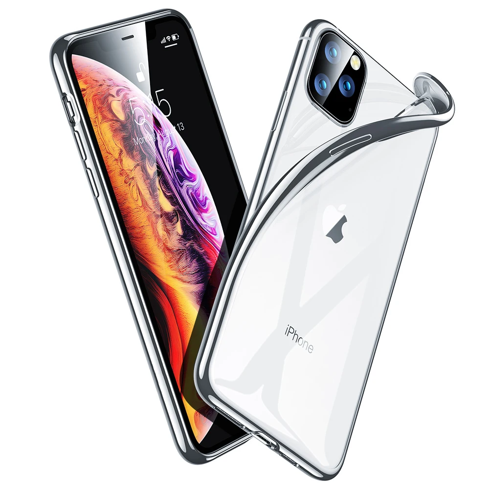 Силиконовый чехол для iPhone 11 прозрачный мягкий ТПУ ультра тонкий чехол для телефона чехол для iPhone 11 Por Max 11Pro полуночно-зеленый Coqu