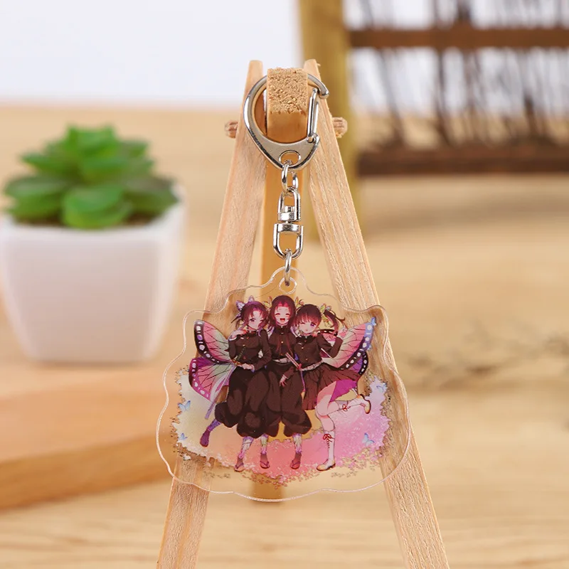 

Anime Demon Slayer Kimetsu No Yaiba Acrylic Keychain Exquisite Bag Pendant Key Chain Gift Backpack DecorationKeyring Gift