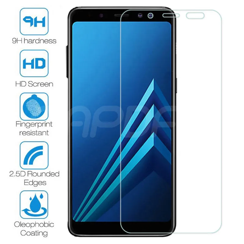 Защитное стекло для Samsung Galaxy A6 A8 J4 J6 Plus 2018 защита экрана закаленное пленка A5 A7 A9 J2 J8