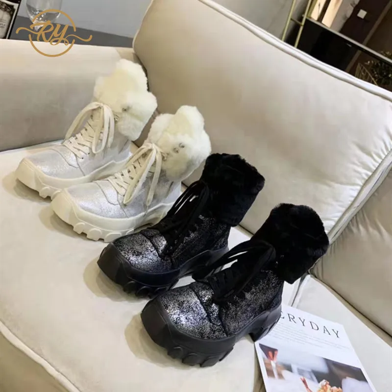 RY-RELAA женские кроссовки коллекция 2018 года модные высокие из натуральной кожи INS