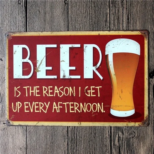 

BEER Vintage Plaque Metal Tin Sign Iron Painting Wall Decal for Bar Club Pub Home Art Craft(Visit Our Store, More Products!!!)