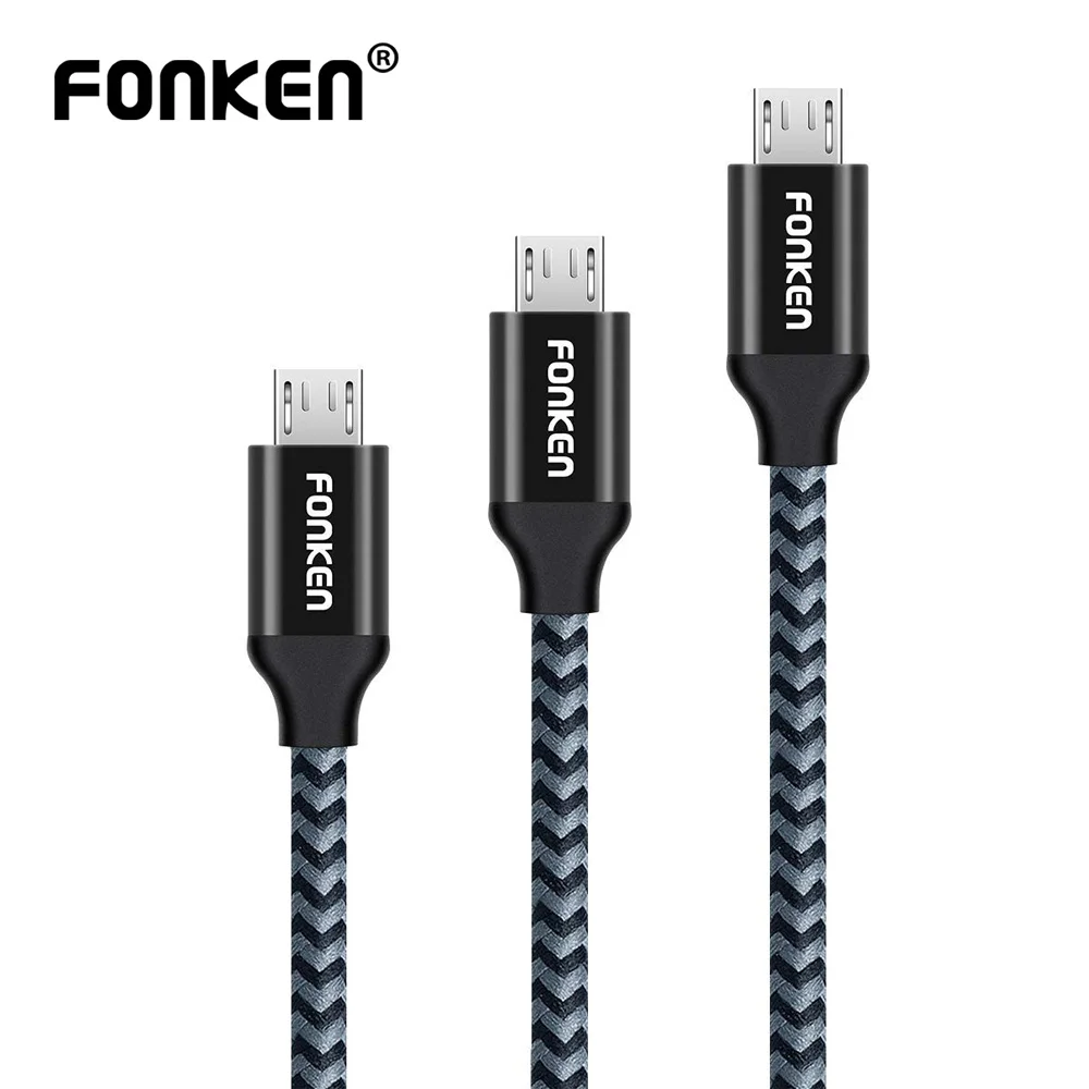 3 шт. FONKEN Micro USB кабель QC3.0 быстрое зарядное устройство телефонный 2.4A Быстрая