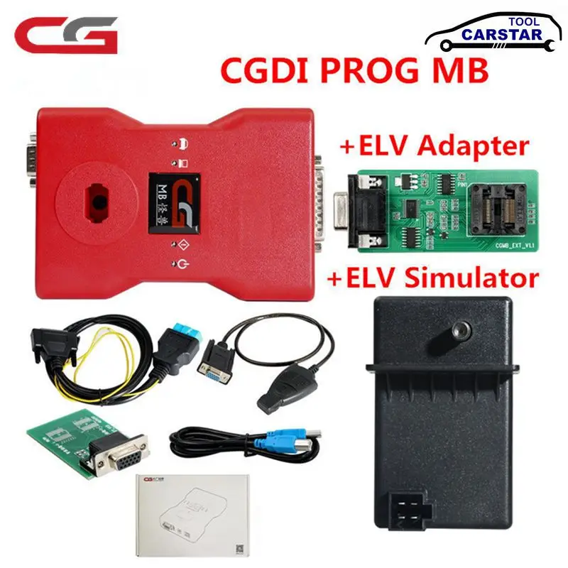 

CGDI Prog MB For Benz Support All Key Lost Fastest Add Key With ELV Adapter&Simulator&AC Adapter&EIS ELV Original CGDI For Benz