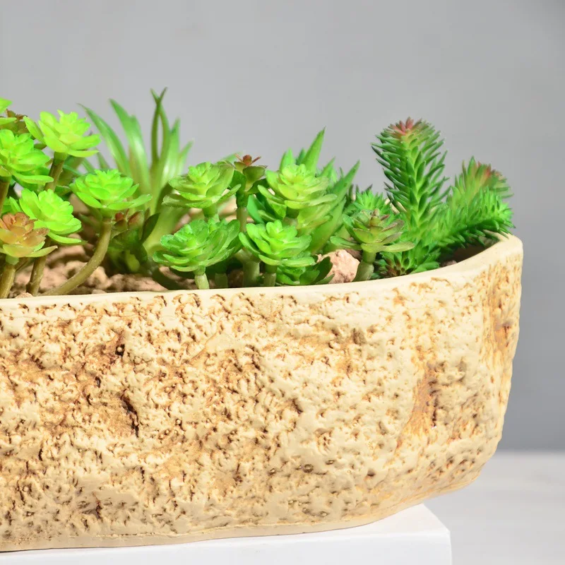 1 шт креативные мраморные овальные керамические бонсай цветочные горшки для