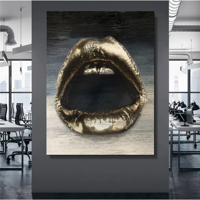

Wall Art Canvas Prints Novelty Lips Posters Canvas Painting Pictures For Wall Poster Decorative Tableau Mural Canvas Art
