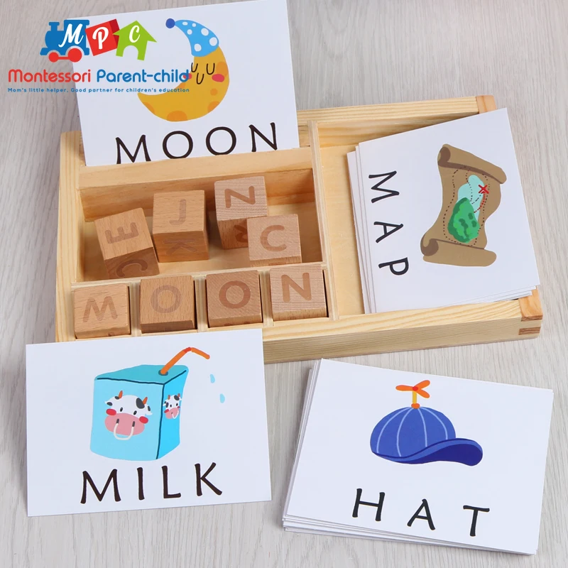 Новая деревянная игра Монтессори для правописания обучающие игрушки детей