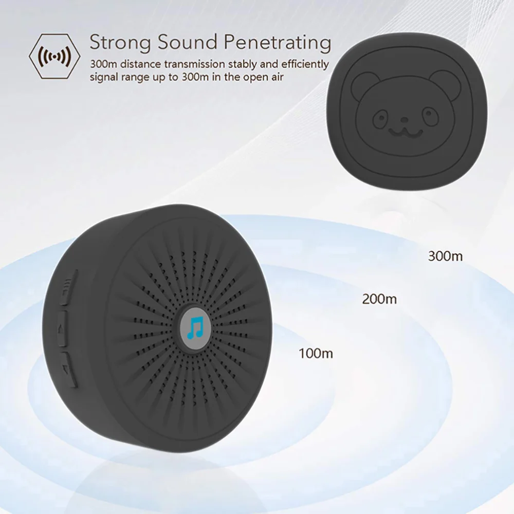 

110-260V/50-60Hz Wireless Smart Doorbell Player Pet Touch Doorbell UK Plug