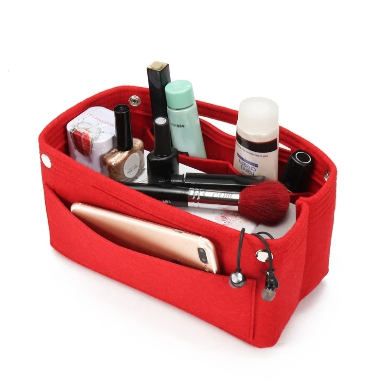 

Multifunction Handbag Organizer Purse Insert Bag Felt Fabric Storage Pouch Case