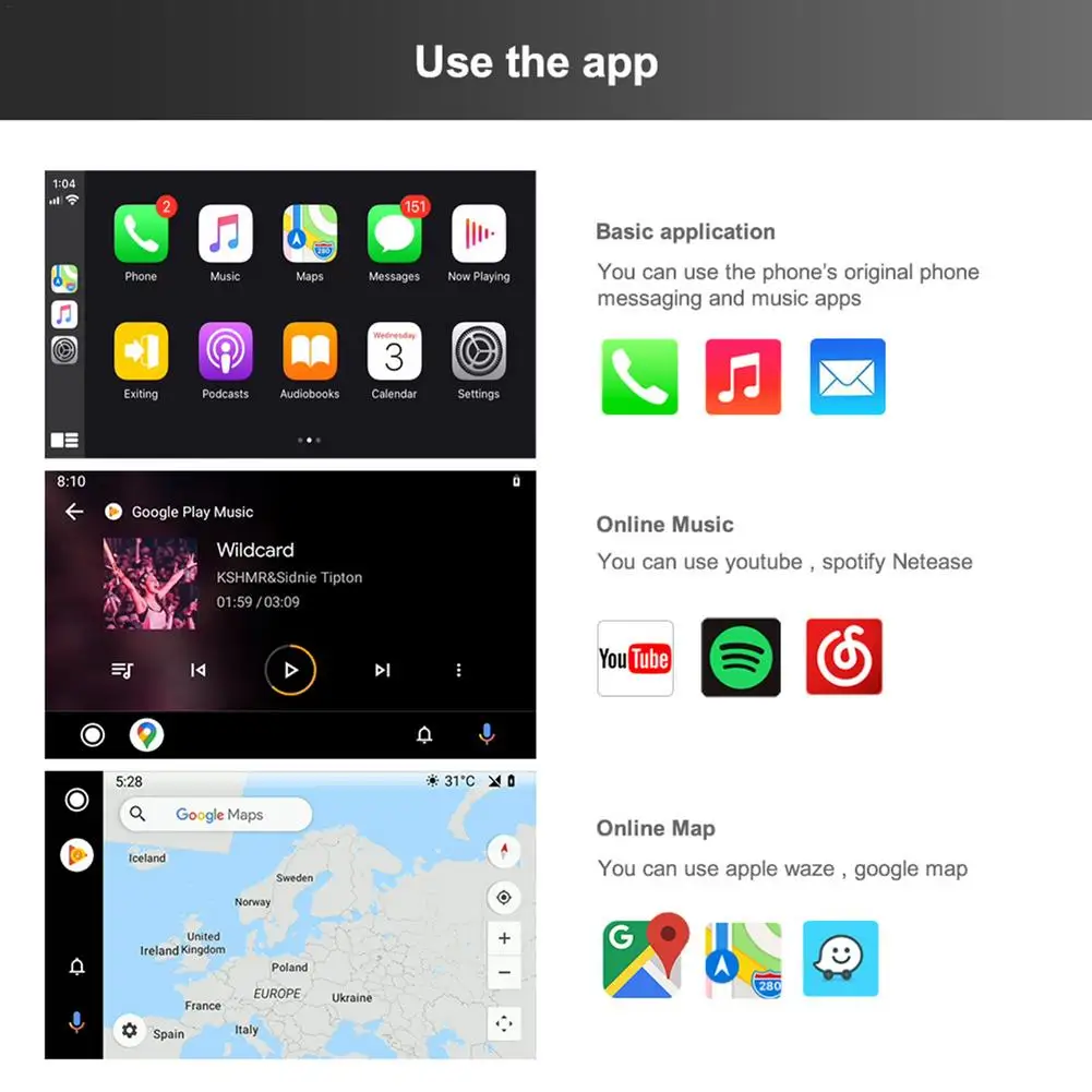 Carlinkit беспроводной адаптер Carplay автоматический Usb-адаптер для IOS и Android - купить по
