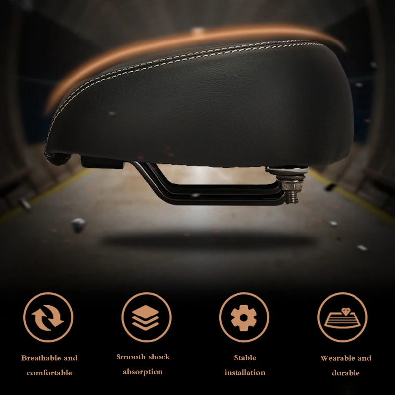 Мягкое утолщенное сиденье для горного велосипеда широкое большое дышащее