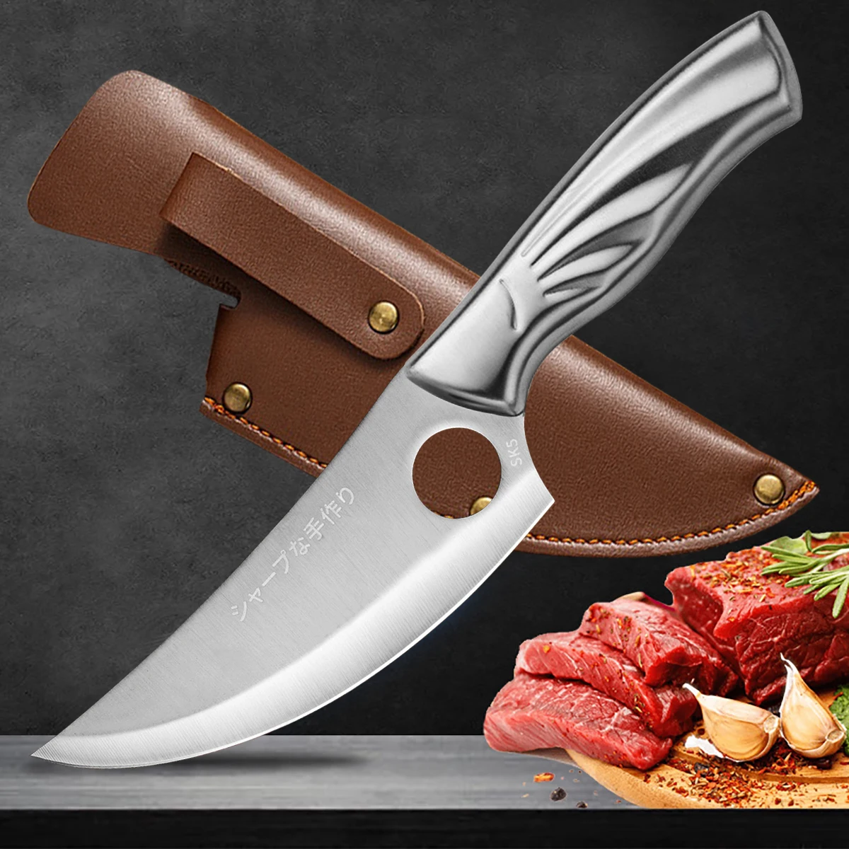 

Full Stainless Steel Kitchen Knife Chef Knife Boning Knife Vegetable Meat Cooking Knife Sharp Knife Fishing Knife Meat Knife