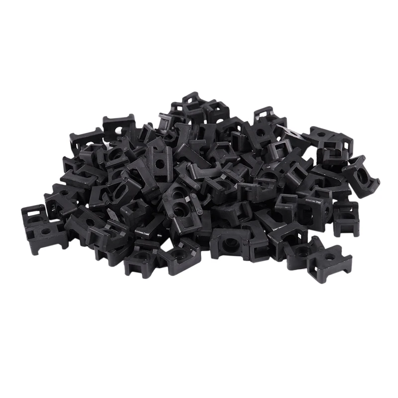 

white 4.5mm Width Cable Tie Base Saddle Type Mount Wire Holder 100Pcs