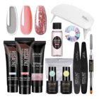 Набор для наращивания ногтей, 12 шт., универсальный, органический клей для наращивания ногтей, базовый клей, алмаз для ногтей, лампа для ногтей