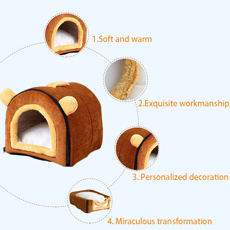 Новый дом для домашних животных складная кровать с матрасом мягкая зимняя