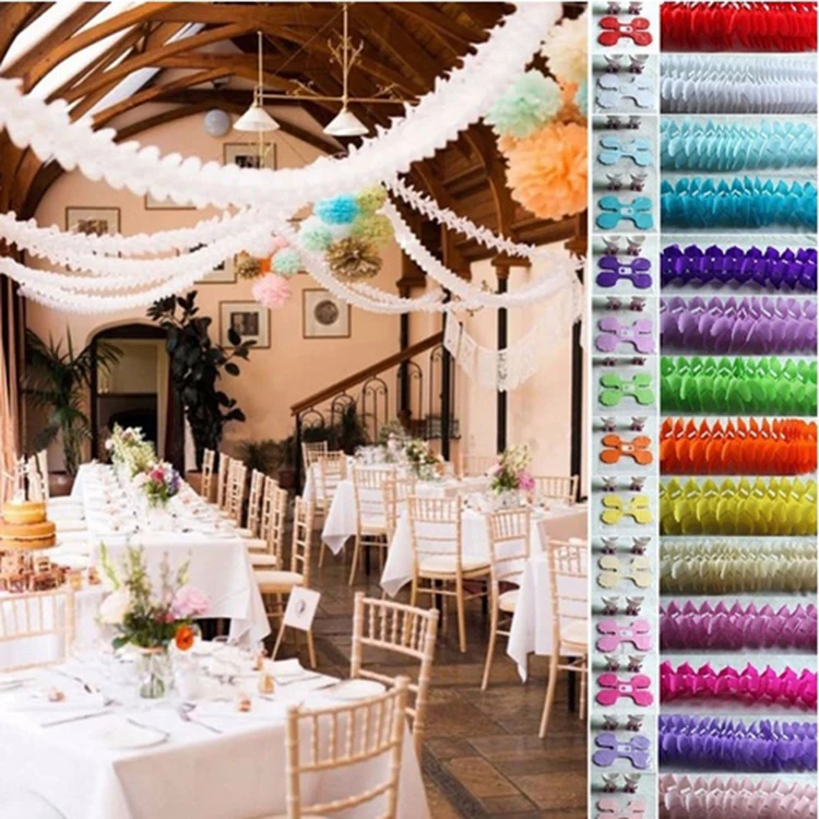 3 м четырехлистные цветные бумажные гирлянды в форме клевера для дома вечерние