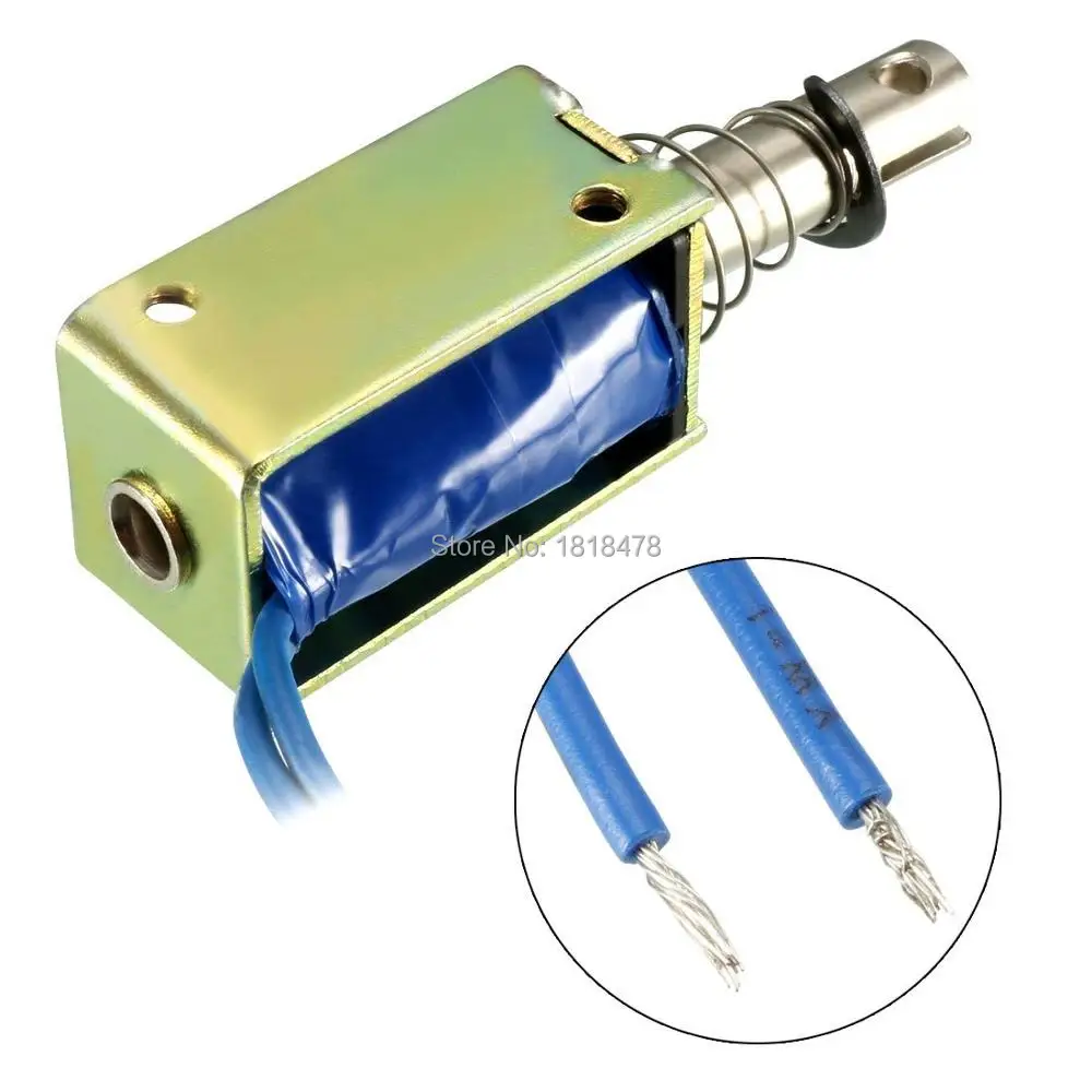 Linear Motion Solenoid Electromagnet JF-0730 DC 6V 12V 24V 300mA 7.2W 5N 10mm Stroke Pull |