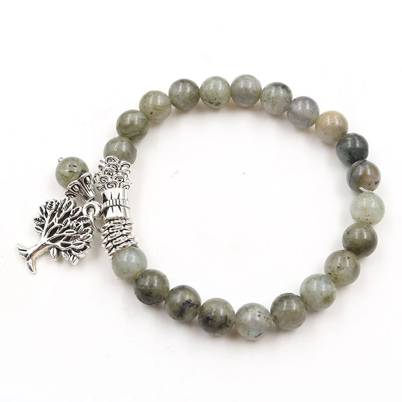 Браслеты ручной работы с бусинами из Лабрадорита шармы браслет дружбы деревом