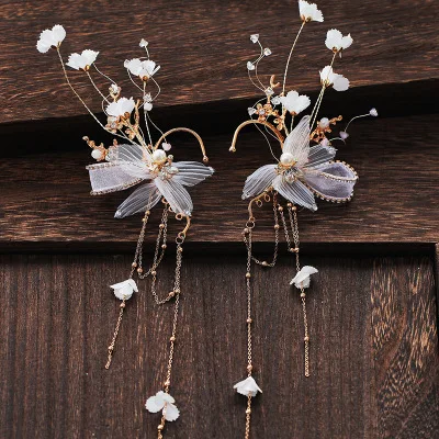 Свадебные украшения для волос свадебные аксессуары заколка стразы цветок жемчуг