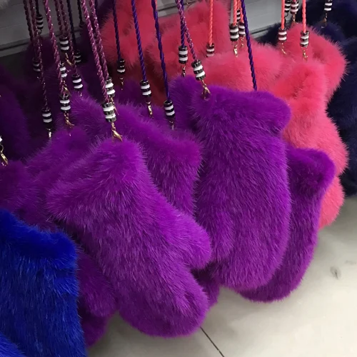 color 15 Новинка, зимние перчатки из натурального меха норки, горячая Распродажа, вязаные перчатки из меха норки с мехом норки, модные однотонные теплые женские перчатки в подарок - Цвет: color 15