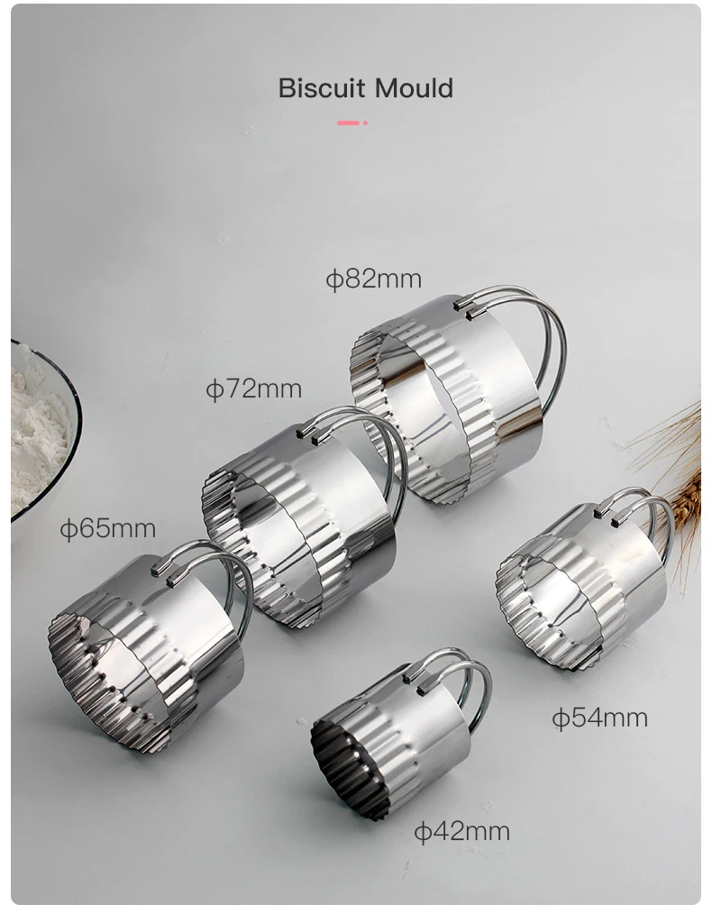 

5Pcs/Set Stainless Steel Fondant Mold Cookie Stamper Nameplate Wedding Biscuit Lace Blessing Circle Flower Frame Cake Decoration