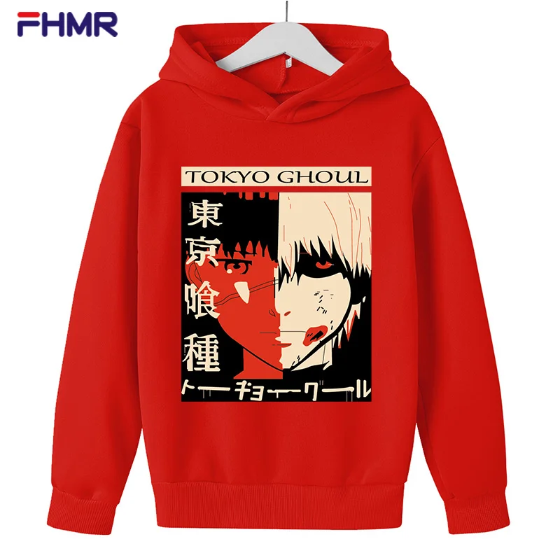 

Spring New Red Tokyo Ghoul Boys Girl Hoodie Printing Cotton Kids Clothes Anime Long Sleeve Many Colors 4 To 14 Years
