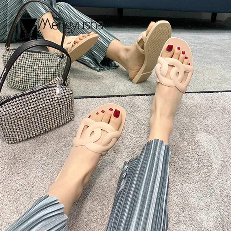 Однотонные сандалии с открытым носком в форме свиньи женская прозрачная обувь