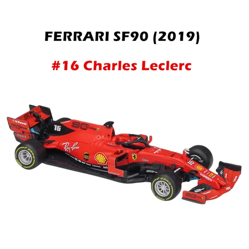 

Bburago 1:43 Ferrari F1 Alloy Racing Car RB14 RB15 RB16 W10 SF1000 SF71H SF70H SF90 2019 Sebastian Vettel Model