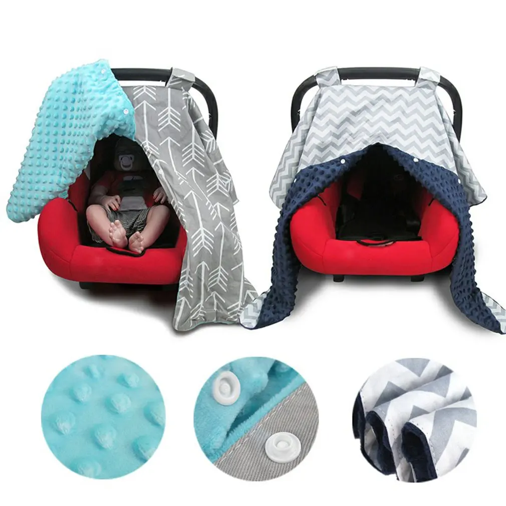 

NEW Baby Car Seat Blanket Cover Fashion Bow Newborn Baby Girls Soft Safety Car Seat Canopy Nursing Cover Multi-use Blanket Cover