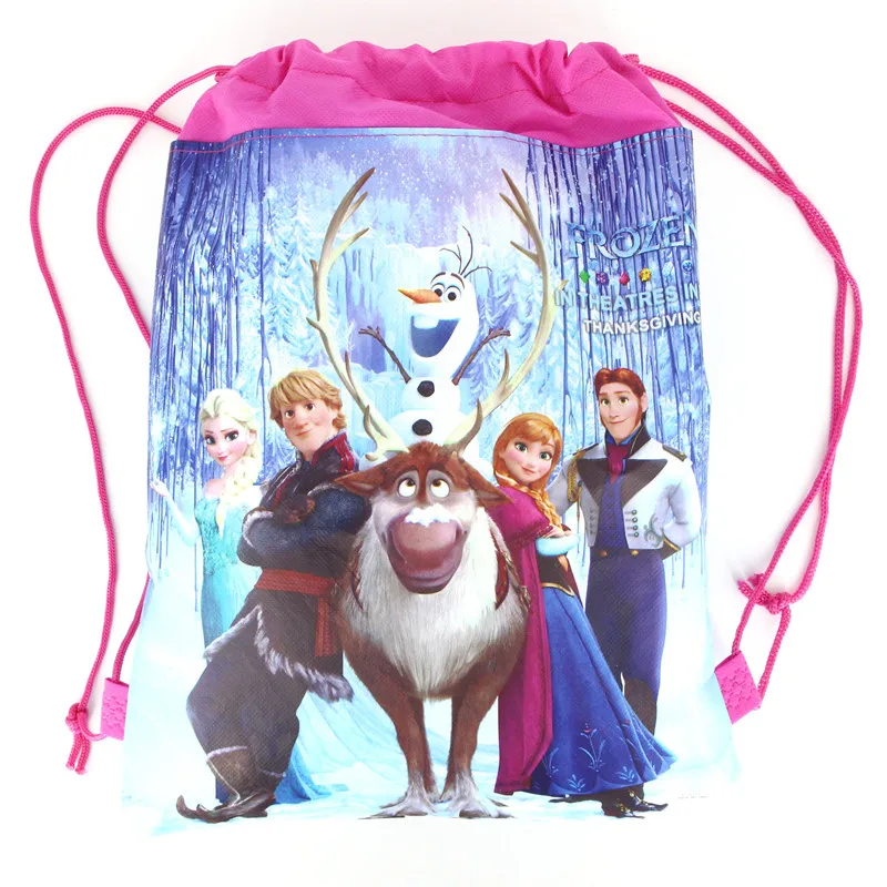 Disney Frozen тачки Минни Микки Маус Винни Принцесса София Моана нетканые ткани рюкзак
