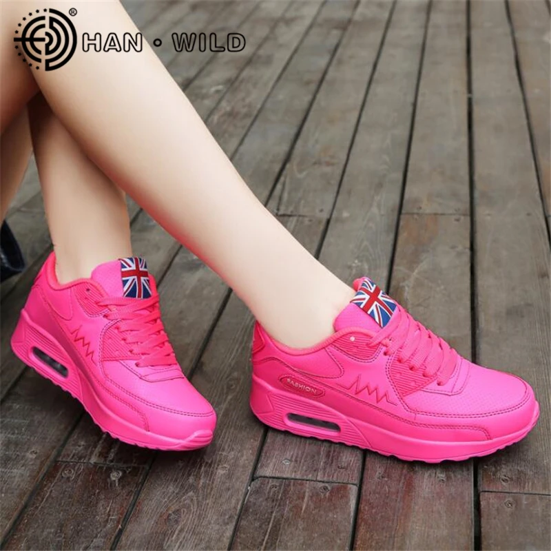 Кроссовки женские сетчатые на шнуровке повседневная обувь для бега платформе