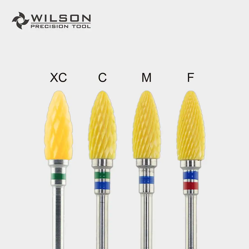 WilsonDental Burs Bullet Shape 6 0 мм Cross Cut желтая керамика (6430301 6430601) циркониевые керамические