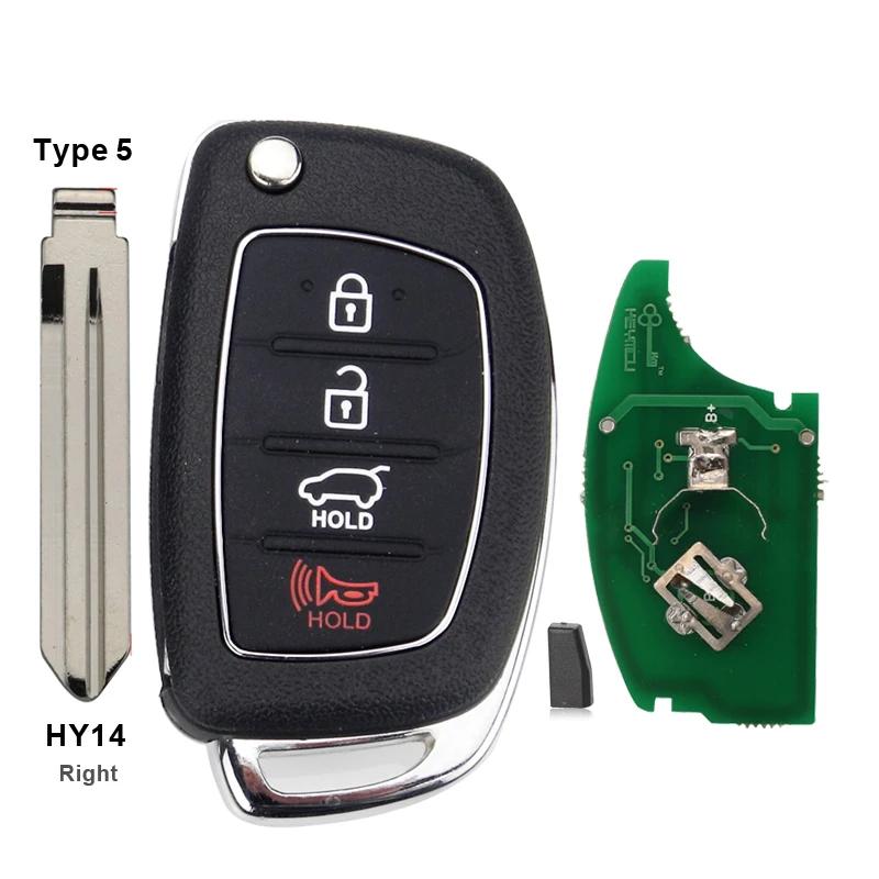 

Jingyuqin дистанционный флип-брелок для Hyundai Elantra Accent Ix35 IX45 I30 Solaris Tucson I20 Santa Fe 315/433 МГц ID46 чип