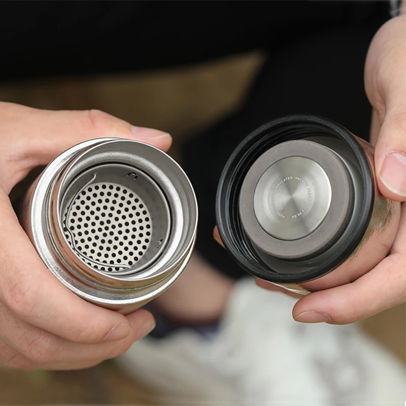 구매 이중 벽 절연 컵 450ml 티타늄 물병 야외 여행 스포츠 병 Thermos 건강한 Bacteriostatic 병