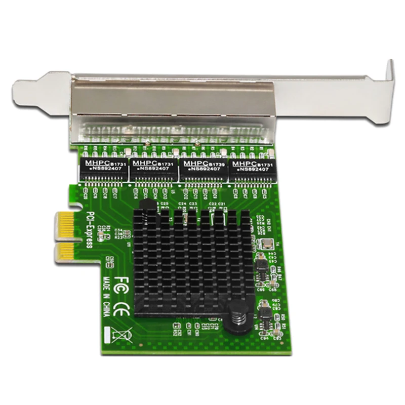 Сетевые карты Lan Ethernet сетевой адаптер Сетевая карта 4 порта Rj45 Pci Express бесплатный