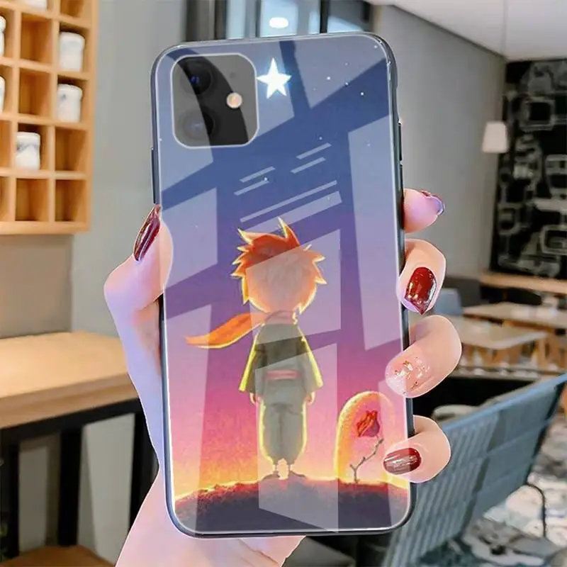 

The Little Prince Anime Phone Case Tempered Glass For Iphone6plus 6S 7 7plus 8 X XS XSmax XR 11 12 Pro Max 12mini