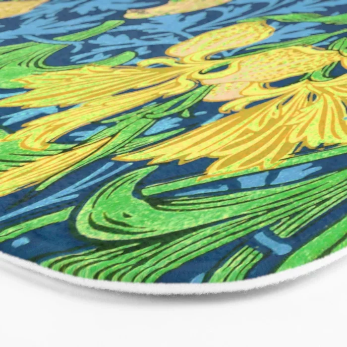 Скандинавский Коврик для двери желтый и синий кобальтовый коврик ванной