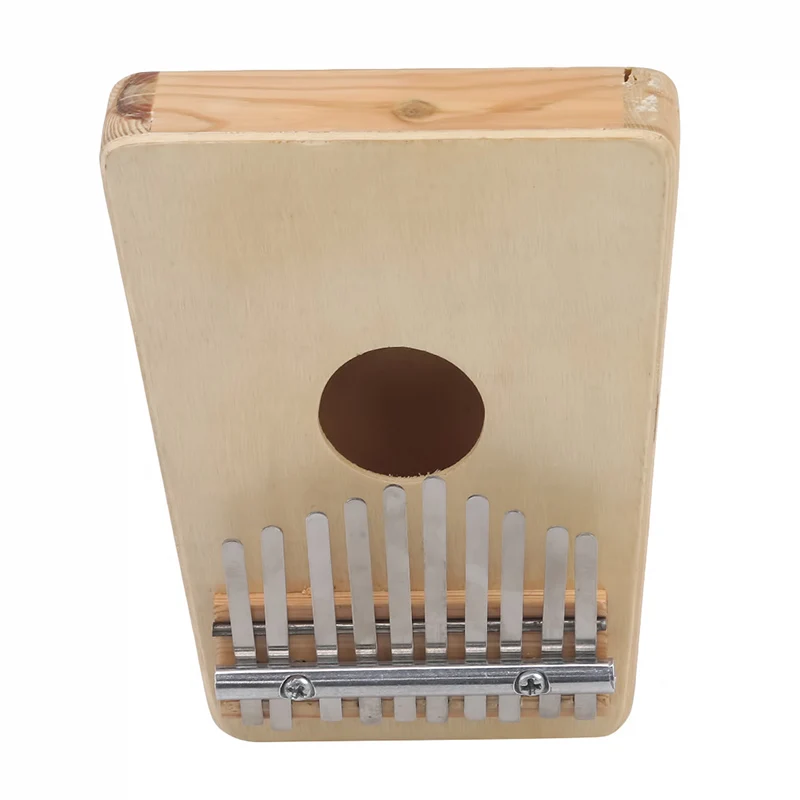 Пианино для большого пальца из красного дерева с 10 клавишами и стикерами