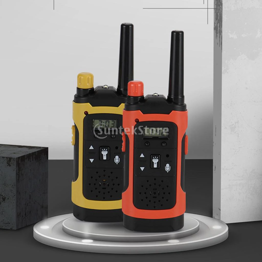 

2pcs Children Walkie Talkies with LED Light Long Distance Handheld Wireless Call Electronic 2 Way Radio Kids Educational Toys