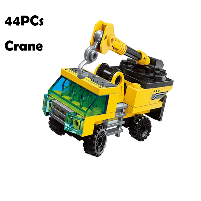Конструктор HIPAC детский автомобиль грузовик фигурки кирпичи кран самосвал