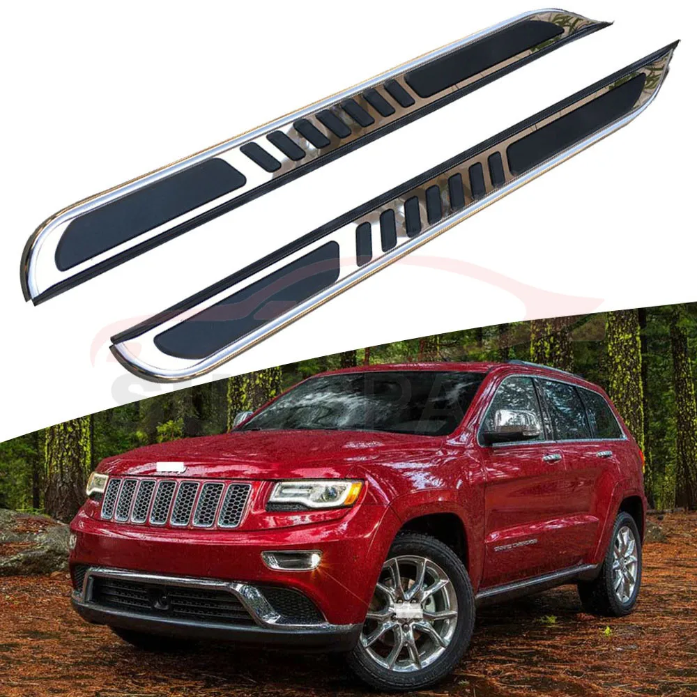

Side step fits for Jeep Grand Cherokee 2011-2020 running board nerf bar 2Pcs left right Aluminium side step side pedal