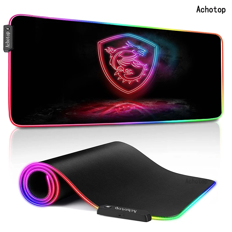 

RGB Коврик для компьютерной мыши MSI, игровой коврик для мыши, большой коврик для мыши для геймеров XXL, коврик для ПК, Настольный коврик для клав...